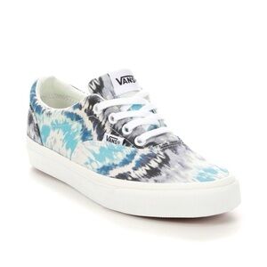 Vans Doheny Tie-Dye Sneakers psychedelic size 6 women’s Navy‎ aqua white spring